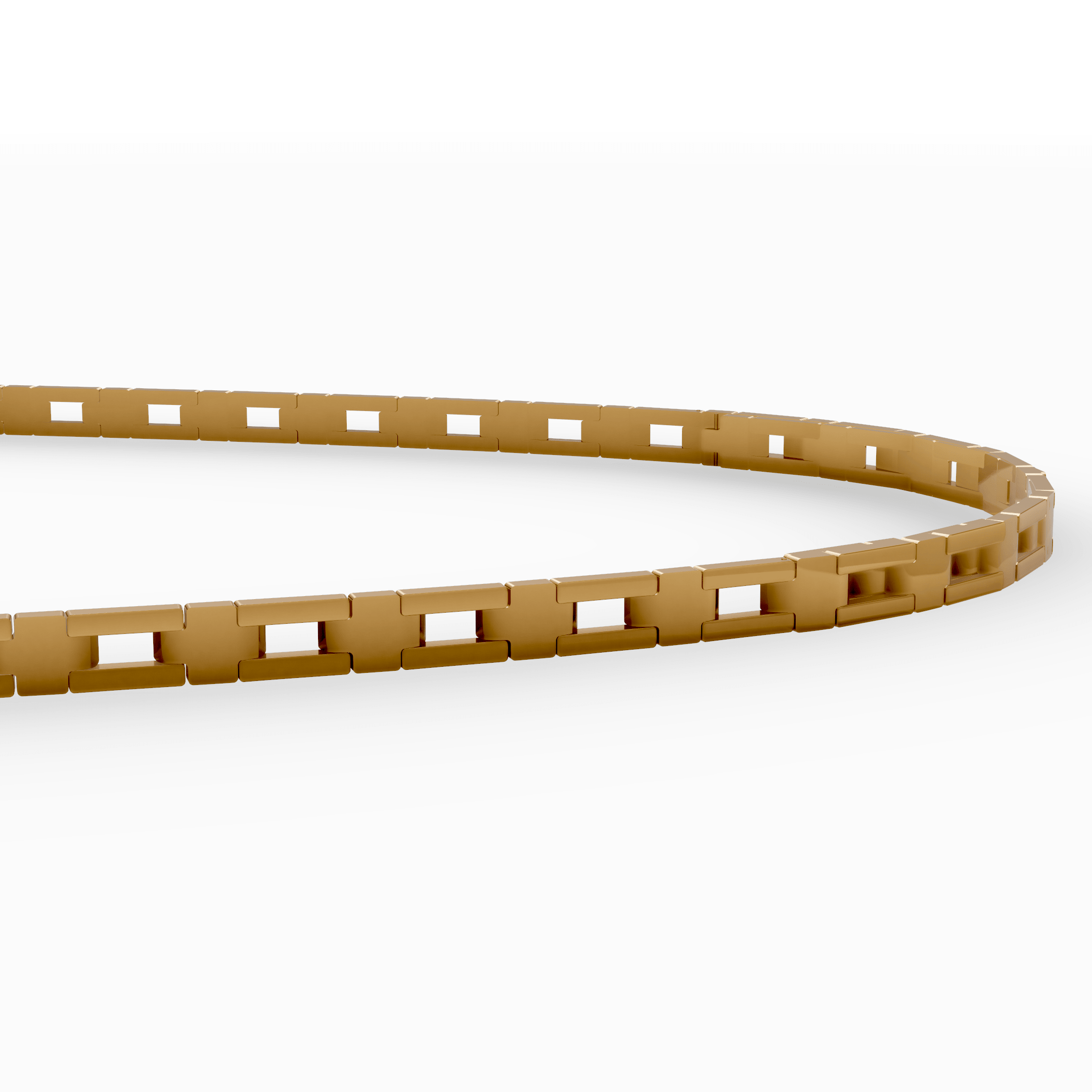 Rectora Sleek Black Geometric Link Chain — hero view