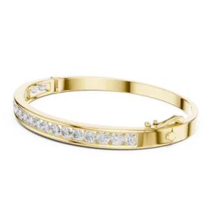 Channel Set Hinged Bracelet