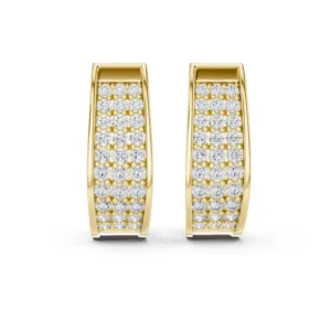 Matrix Pave Hoops Earrings