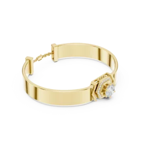 Hexagon Cuff Gents Bracelet