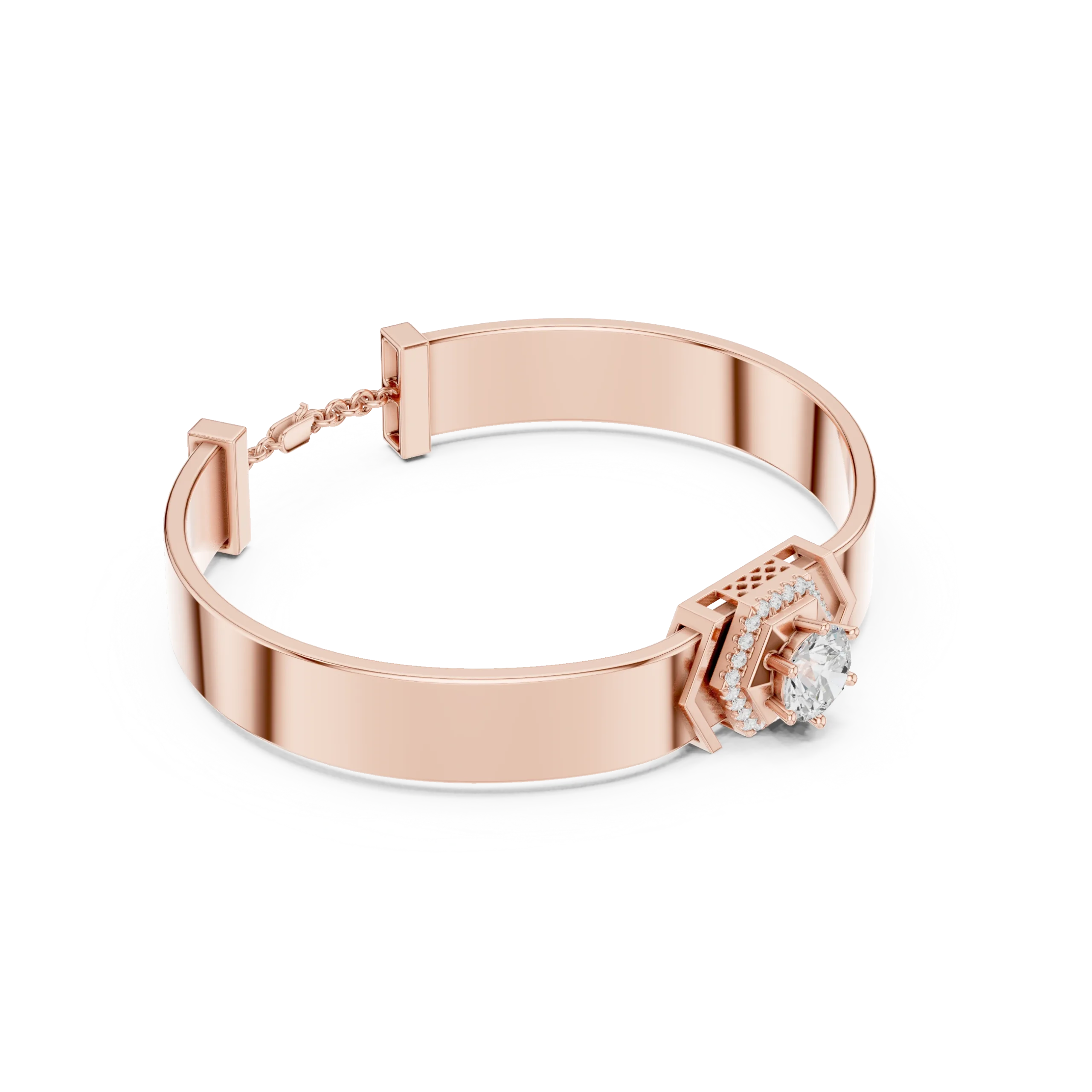Hexagon-Cuff-Gents-Bracelet-rose-gold-view1