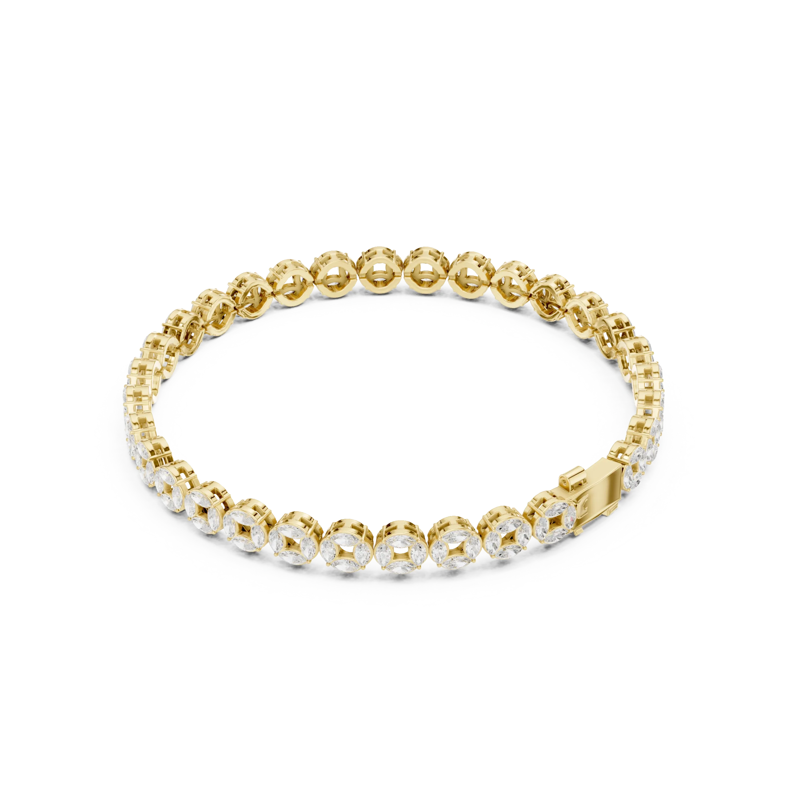 Marquise-Tennis-Gents-Bracelet-gold-view2
